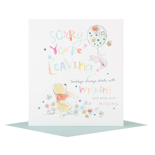 Hallmark Disney Winnie the Pooh Leaving Card Wishing You Happiness Small