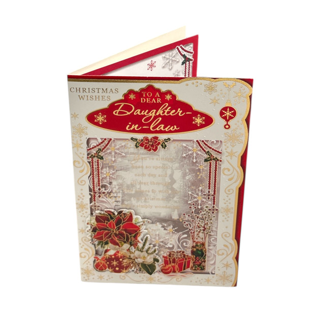 To a Dear Daughter In Law Simply Beautiful Wishes Verse Christmas Card