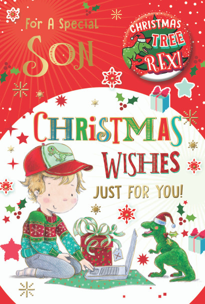 For a Special Son Just for You Christmas Card