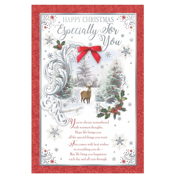 Especially For You Deer in Winter Wonderland Design Christmas Card
