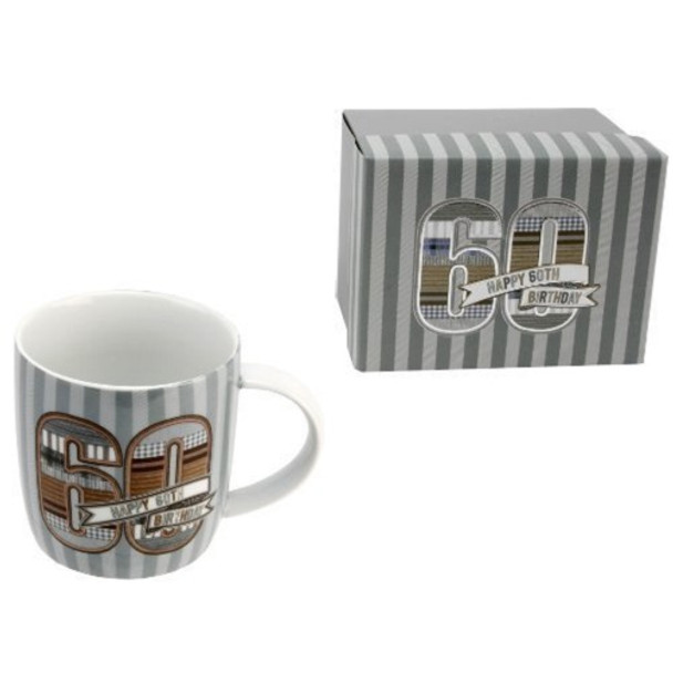 Laura Darrington Denim Collection Porcelain Mug 60th Birthday