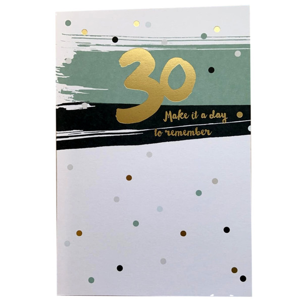 You're 30th Make It Remember Day Birthday Card