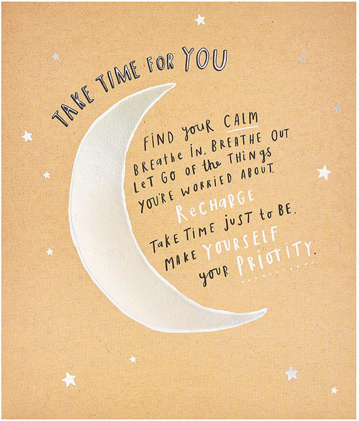 Sympathy Thoughtful  Support Card Take Some Time for You Moon Design 