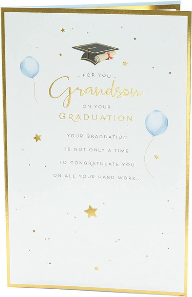 Lovely Congratulations Card For You Grandson On Your Graduation