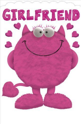 Girlfriend Valentines Day Card Love Monster Wobbly Eyes