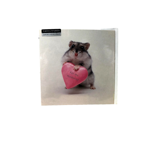 Hamster Love Husband Anniversary Card 