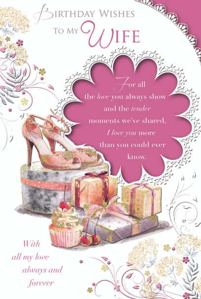 Bithday Wishes To My Wife With Love Always And Forever Celebrity Style Card