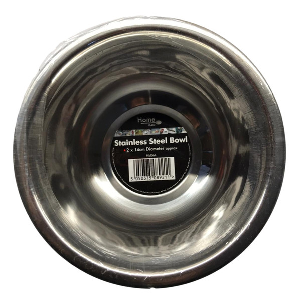 Pack of 2 Stainless Steel Bowls