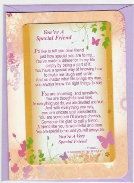 Sentimental Keepsake Wallet / Purse Card You're A Special Friend