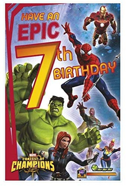 Have An Epic 7th Marvel Birthday Card