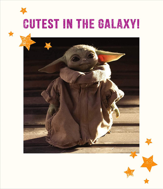 Cutest In The Galaxy Child of The Mandalorian Greeting Card
