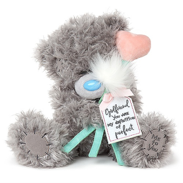 Tatty Teddy Holding Bunch of Dandelionst With Gift Tag Me to You Bear Girlfriend