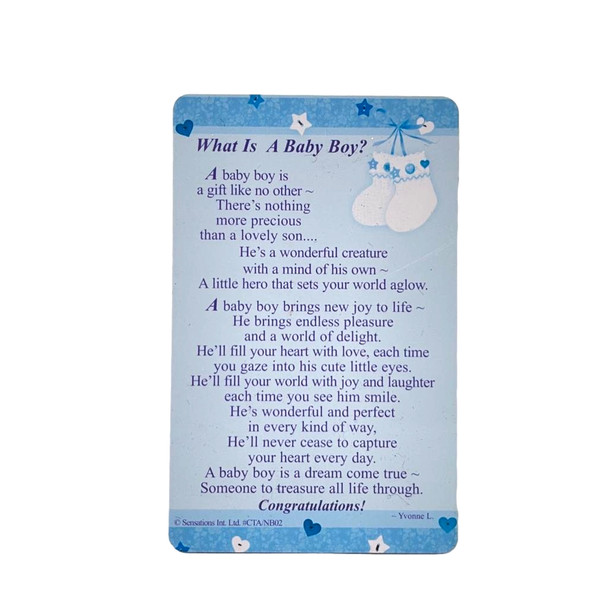 Sentimental Wallet Purse Card What is a Baby Boy? New Baby Christening