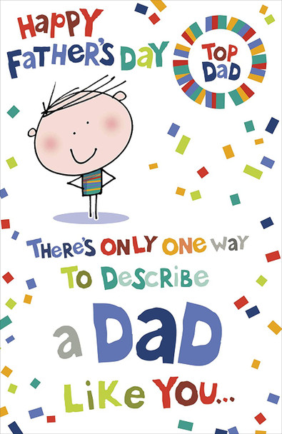 Top Dad Badge Father's Day Card
