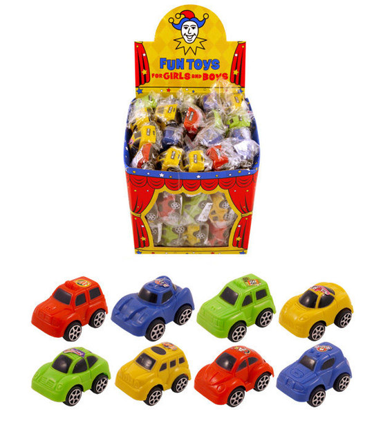 Box of 60 Mini Pull Back Cars 