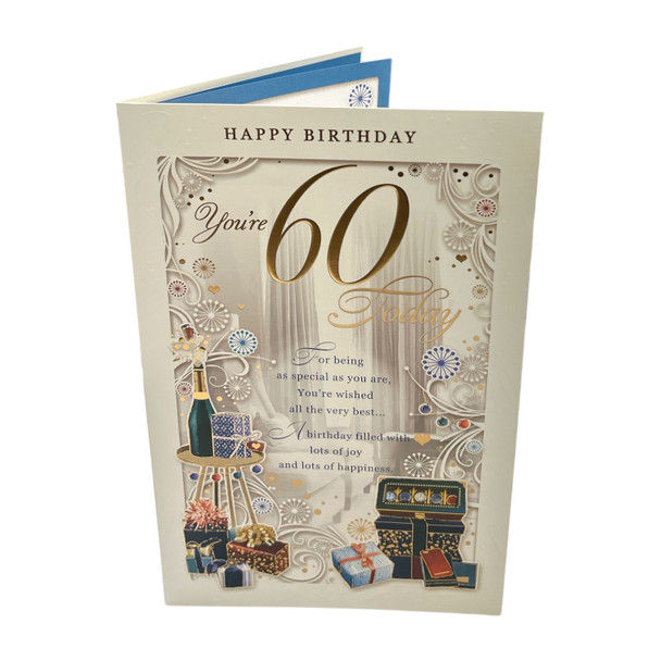 You are 60 Today Open Male Birthday Opacity Card