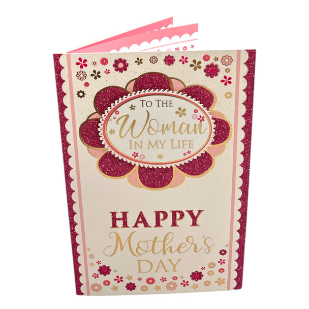 To The Women In My Life Glitter Flower Design Mother's Day Card