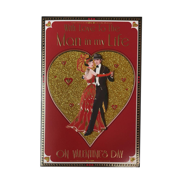 With Love To The Man In My Life Couple Dancing Design Valentine's Day Card