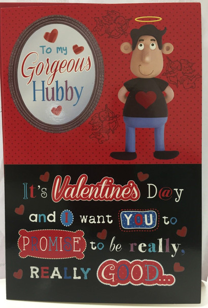 To My Gorgeous Hubby Husband Humour Funny Greeting Valentine's Day Card