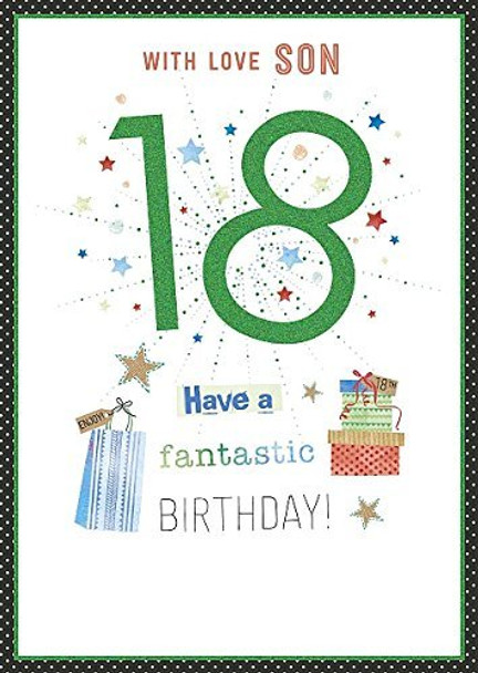 Son Stylish 18th Fantastic Happy Birthday Card