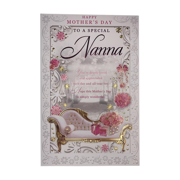 Happy Mother's Day To A Special Nanna Foil Printed Sofa Design Card