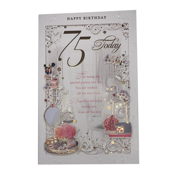 75 Today Open Female Birthday Opacity Card