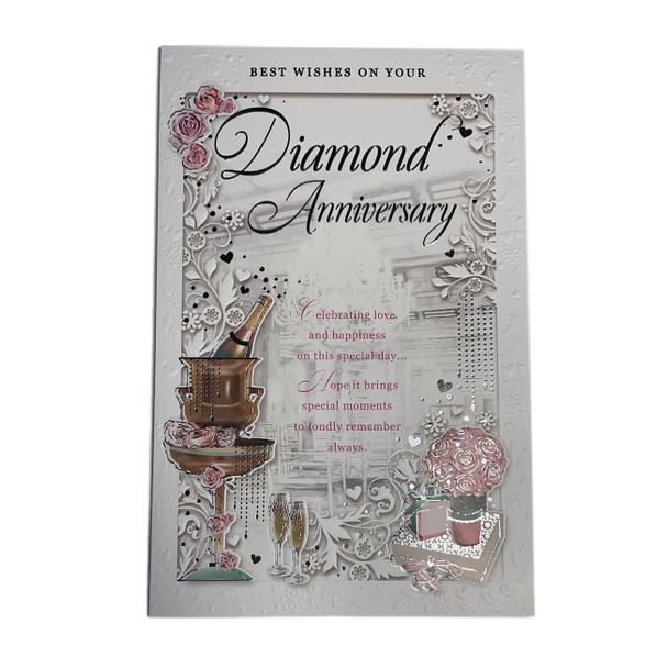 Best Wishes On Your Diamond Anniversary Opacity Card