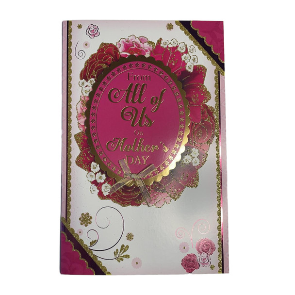 From All of Us Glitter Finished Roses Design Mother's Day Card