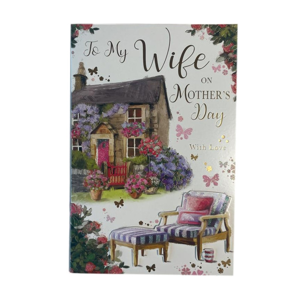To My Wife Beautiful House Design Mother's Day Card