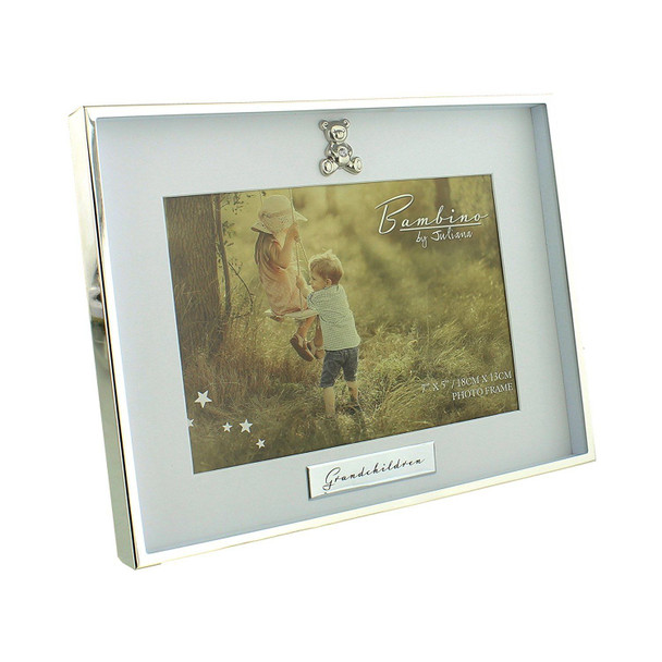 Grandchildren Silverplated 7" x 5" Bambino Photo Frame