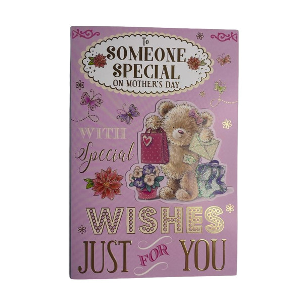 To Someone Special Teddy With Envelope Design Mother's Day Card