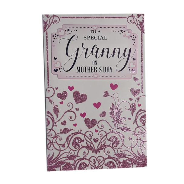 To A Special Granny Glitter Hearts Design Mother's Day Card