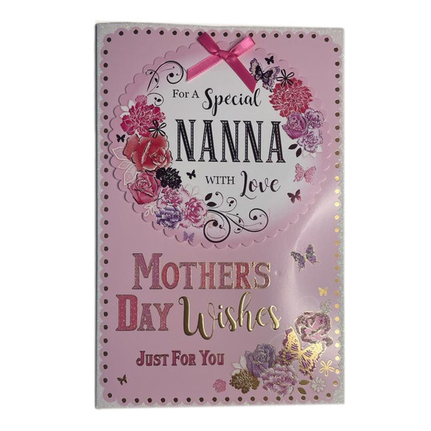 For A Special Nanna Floral Design Mother's Day Wishes Card
