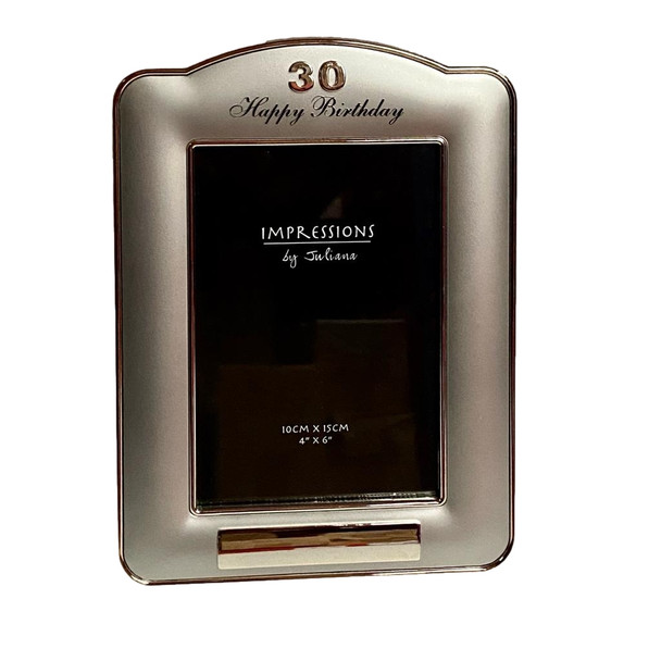 Engraving plate Silver Juliana 30th Birthday Photo Frame 