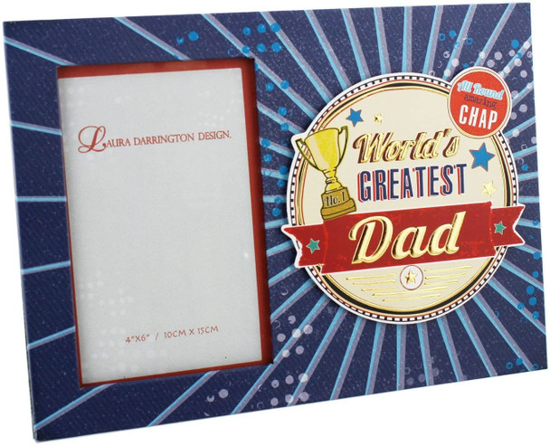 Worlds Greatest Dad Photo Frame 4" x 6"