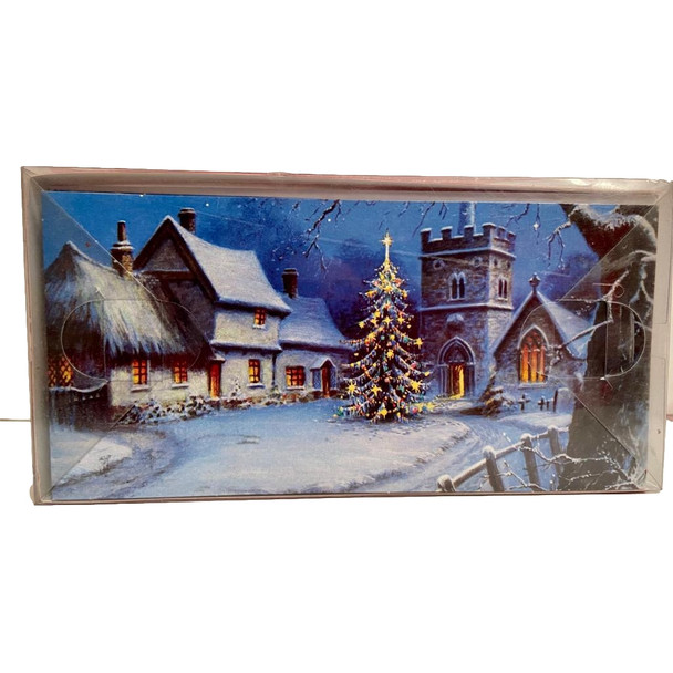 Box of 16 Christmas Cards 16 Cards, 8 Each of 2 Designs Town Scenes