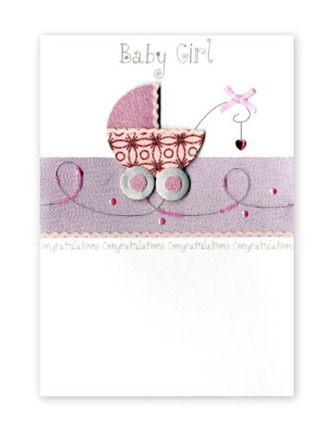 Second Nature Luxury Greeting Card for the Birth of a Baby Girl