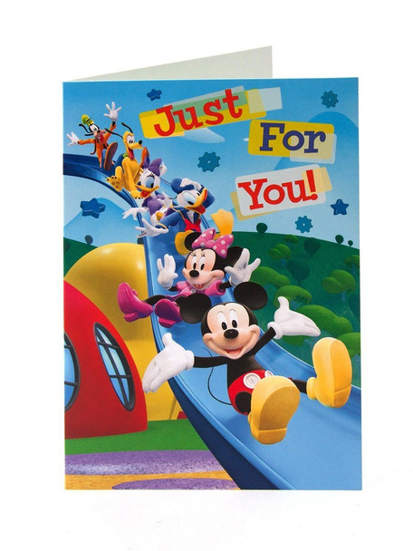 6 x Mickey Mouse and Friends Just For You ! Birthday Cards 