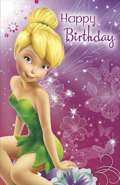 6 x Disney Fairies Tinker Bell Magical Happy Birthday Friendship Greeting Cards 