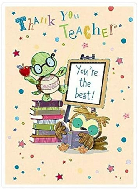 Wishing Well Studios Thank You Teacher Card You're The Best!