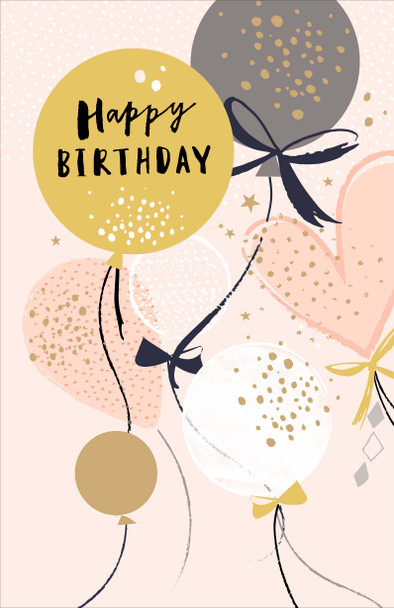 Happy Birthday Balloons Design Card