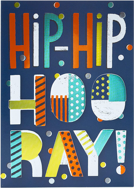 Colourful Text Design Open Male Birthday Card