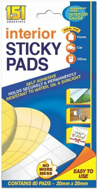 Pack of 80 Interior Sticky Pads