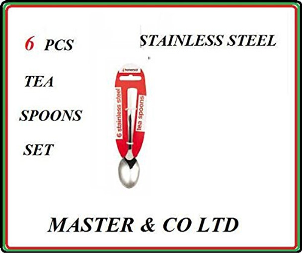 Pack of 6 Stainless Steel Tea Spoons Set