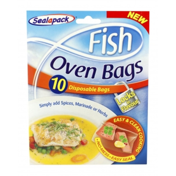Sealapack - Fish Oven Bags - 10 Disposable Bags - No Mess Easy Seal