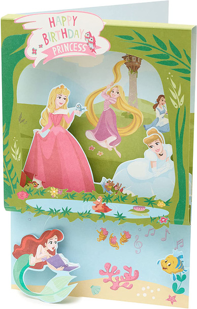 Disney Princess Birthday Card Pop Up 3D Card for Kids