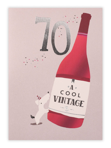 70th Cool Vintage Birthday Card