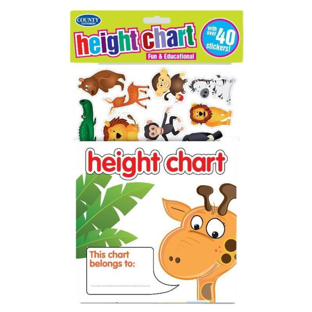 Children's Height Chart with over 40 Stickers