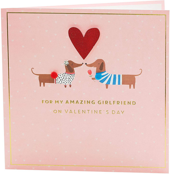 Sausage Dog Cute Girlfriend Valentine's Day Card