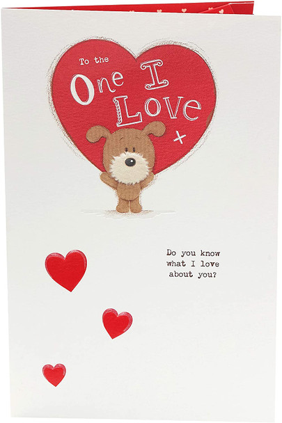3D One I Love Pop Up Cute Lots of Woof Dog Valentine's Day Card